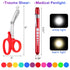 24 Pack Chumia Trauma Shears Pen Light Bulk for Nurses Nursing Scissors with Pupil Gauge Bandage Nurse Scissors LED
