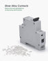AC Miniature Circuit Breaker, 16 Amp 120V/240V 1 Pole DIN Rail Mount, Thermal Magnetic Trip, Solar AC Disconnect Switch
