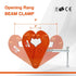 TKK Beam Lifting Clamp, 2200Lbs/1Ton Load Capacity, Adjustable Opening Flange for Lifting Rigging (Orange)