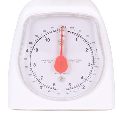 hand2mind Dual-Dial Analog Platform Scale, 5 kg Kitchen Weighing Scales for Classroom Supplies