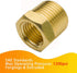 Legines Brass Pipe Fitting Hex Bushing, 1/2" NPT Male to 1/4" NPT Female Adapter, 1200psi (Pack of 2)