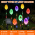 Quivorant 8 IP65 PCS Solar Easter Eggs Stake Lights, Waterproof Multicolor Outdoor Easter Pathway Lights Auto On/Off
