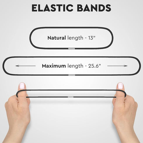 Set 3 13 33 Trash Can Rubber Bands of - Elastic Garbage Can Bands with Metal Connector, Fits to Gallon Trash Bags