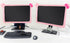 2 20''-29'' Remagr Pcs Kawaii Computer Monitor Cover with Cat Ear Design, Furry Cute Pink Monitor Dust Cover Protector