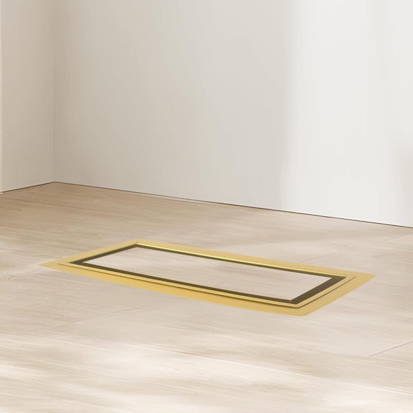 Zion 4" x 10" Flush Mount Floor Registers in Gold
