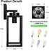 BesLowe Outdoor Wall Light Fixtures, Exterior Waterproof Wall Lanterns, Porch Sconces Wall Mounted Lighting with Glass