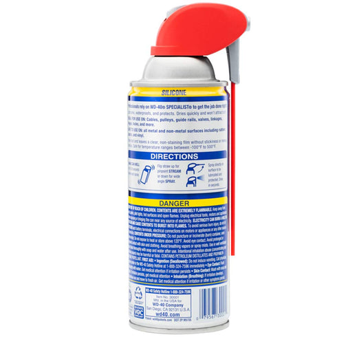 WD-40 2 10 OZ 2 11 OZ Specialist Dry Lube with Smart Straw Sprays Ways, & Specialist Silicone Lubricant with Smart