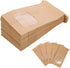 BESTYASH 50pcs Small Kraft Paper Bread Bags with Window, Wire Tie Seal