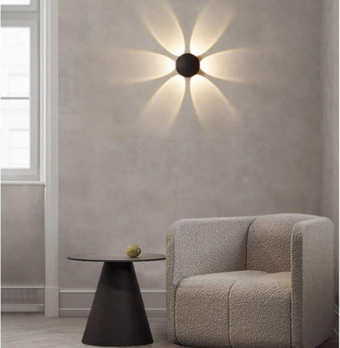GREFAR Sconce,3000K 6W IP65 Porch,Garage,Patio(12*12*5.5CM, ABS205) Outdoor/Indoor LED Cube Wall Light, Modern Black