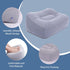 Inflatable Foot Rest for Travel, Soft Flocking Airplane Leg Rest Pillow, Portable Cushion Ottoman for Flights, Office