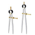 2 PCS Adjustable Lockable Spring Wing Divider Calipers, 6 Inch and 8 Inch Steel Compass Tool for Drafting