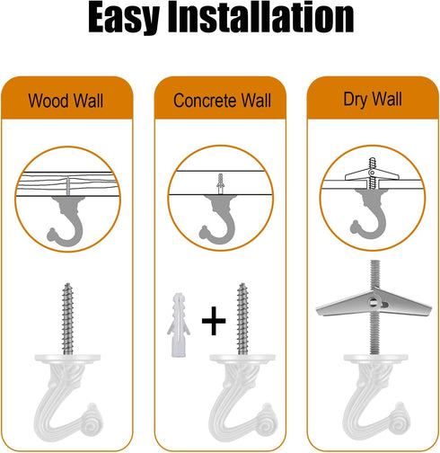 Omytie 6 Ft Heavy Duty Hanging Chain Kit with Connection Locks & Swag Ceiling Hooks for Lighting Fixture, Chandelier
