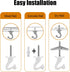 Omytie 6 Ft Heavy Duty Hanging Chain Kit with Connection Locks & Swag Ceiling Hooks for Lighting Fixture, Chandelier