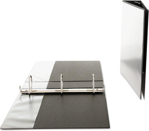 Universal Slant D-Ring View Binder, 3 Rings, 2" Capacity, 11 x 8.5, Black by Universal
