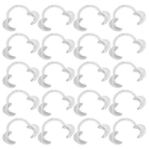 EZGO 20 Pieces C-Shape Teeth Whitening Cheek Retractor - Size L, Disposable Dental Mouth Opener