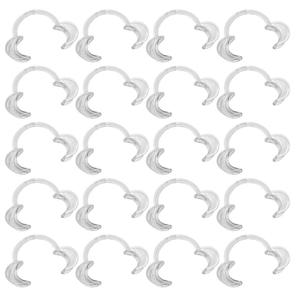EZGO 20 Pieces C-Shape Teeth Whitening Cheek Retractor - Size L, Disposable Dental Mouth Opener