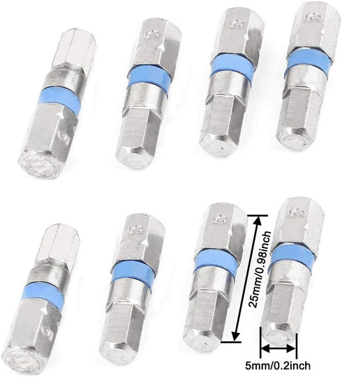 XMHF 5mm Tip H5 Hex Head Magnetic Screwdriver Bit, 8PCS Spanner Screwdriver Bits