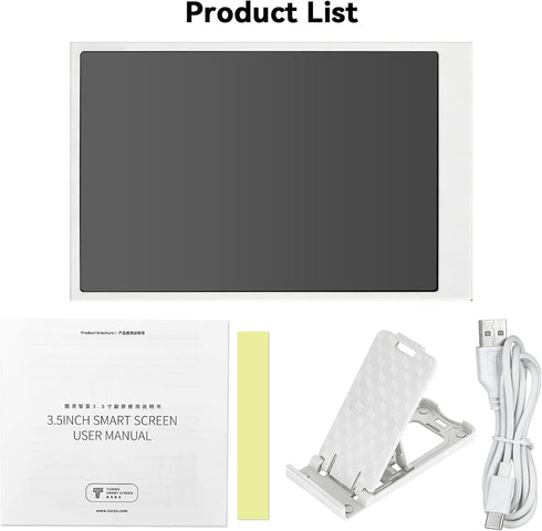 Ransanx 3.5 Inch AIDA64 (1Pcs,White) IPS USB Mini Screen No Installation Pc Case Screen Computer Temp Monitor PC