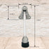 Door Stopper, Adjustable Kick Down Stops for Heavy Doors, Rubber Tip & Spring Lever, 4-Inch, Satin Nickel (2 Pack)