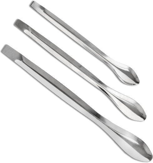 15 Pcs 3 in 1 Micro Lab Spatula Stainless Steel Lab Spoon for Reagent Sampling, Mixing, Measuring 105/125/140mm Set