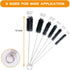Set,6 12" Brush Family Straw Cleaner Brush Piece Long Pipe Tube Bottle Brushes for Cleaning Narrow Neck Bottles,Coffee