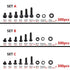 300pcs M3 Black Alloy Steel Hex Socket Screws Nuts Washer Assortment Kit (Set A Head)