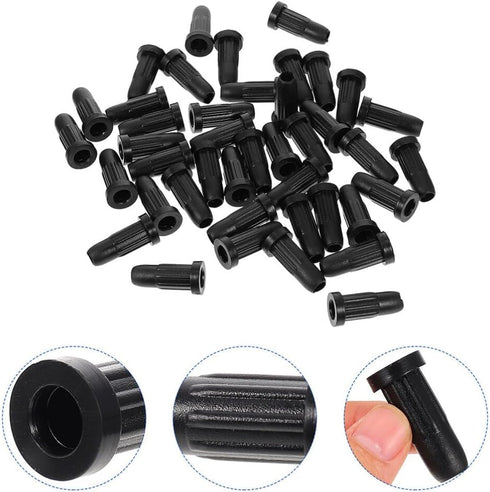 Tofficu 25pcs Caster Socket Sleeve, Plastic Round Inserts for Chair Wheel Socket Caps Replacement