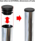 10 32 mm, 1-1/4" Flyshop White Round Ribbed Tube Inserts Chair Table Legs Plastic Plugs Tubing End Caps, Pcs, Outside