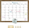 TORASO 17"x 23" Dry Erase Monthly Calendar Board - Magnetic Whiteboard with Rustic Brown Frame