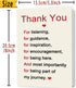FANCYLUCKY Thank You Card, Appreciation Card for Teachers Mentors Colleagues Friends Family, Thank You Gifts for Women