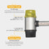BOOSDEN Double-Faced Soft Hammer Mallet, Rubber Hammer for Home Decoration Installation Hand Tool, 25mm