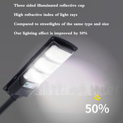 KVSXUIDU 324LED, IP67 commercial Solar outdoor lights, outdoor waterproof street light, equipped with mounting bracket