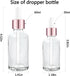 48 Pack 1oz Clear Glass Dropper Bottles, Eye Dropper Bottles with Glass Droppers for Essential Oils, 30ml