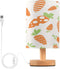FUGIDOG Easter Carrot Bedside Table Lamp for Bedroom LED Nightstand Lamp with Wood