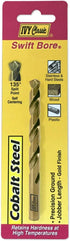 IVY Classic 04119 Cobalt Steel Drill Bit, 135-Degree Split Point, 19/64 x 4-3/8", 1/Card