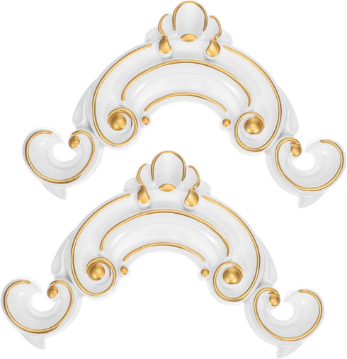 Homoyoyo 2pcs Adhesive Furniture Appliques Onlays: Decorative Frame Onlay - Peel and