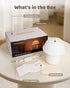 Cozy Dimmable Mushroom Table Lamp for Bedroom, Bedside Lamp with Glass Shade, Stepless Nightstand Lamp for Relaxing