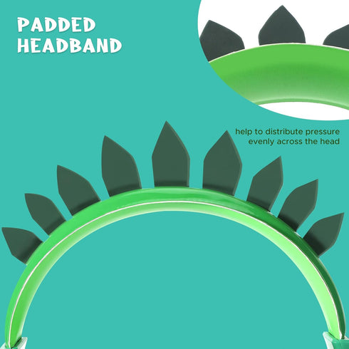 Dinosaur Noise Cancelling Headphones for Kids 1-12, Sound Proof Earmuffs for Concerts & Sensitive Ears.