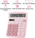 Office Desktop Calculators, 12-Digit Dual Power Cute Calculator with Large LCD Display and Big Button (Pink)