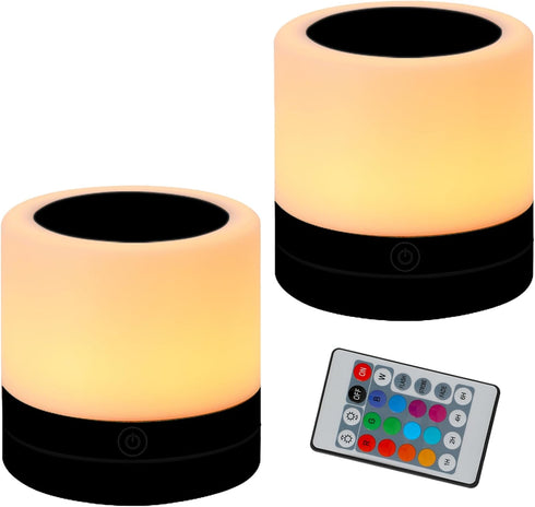 ERUN Nursery Night Light for Kids, USB Rechargeable Small Desk Lamp,13 RGB Colors