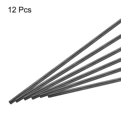 MECCANIXITY 12 Pack Carbon Fiber Rod, 3mm x 150mm for RC Plane DIY Tool Wing Tube Quadcopter Arm