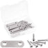 Glarks 20 Sets 40mm/1.6inch Stainless Steel Flat Brace Brackets with 40pcs Self Tapping Screws Set for Repair Fixing