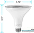 PAR38 Bulb, 90W 5000K 1250 E26 (2 Pack) LUXRITE Dusk to Dawn LED Equivalent, Automatic On Off Sensor, Bright White