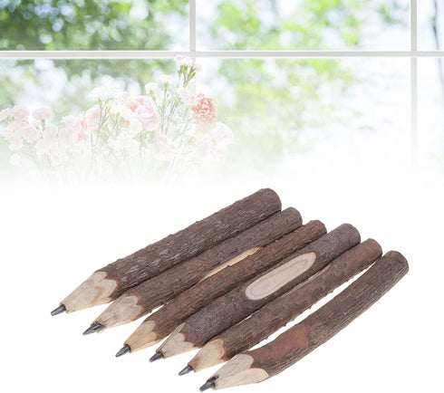 NUOBESTY 30 pcs Natural Retro Twig Pencils, Wood Branch Pencil Supplies, Rustic Tree Branch Office Gifts