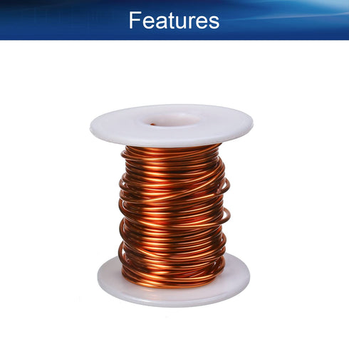 Heyiarbeit 14 AWG Enameled Copper Magnet Wire, 32.8 ft, 0.0591" Diameter, Temperature Rating 155?