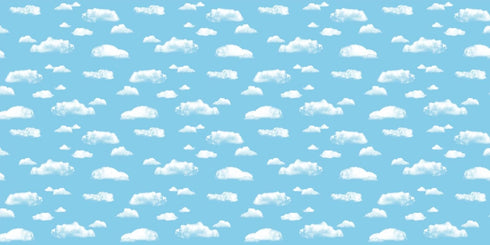 Fadeless Bulletin Board Paper, Fade-Resistant Paper for Classroom Decor, 48” x 12’, Clouds, 1 Roll