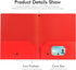 Plastic Folders with Pockets, 2-Pocket Folder for Documents - Durable File Folders with Name Card Slot - Assorted