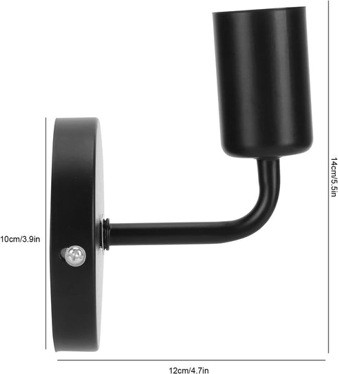 E27 AC85265V TOPINCN LED Sconces Wall Mounted Lamps Black Wall Light Fixture Retro Iron Single Head for Bedroom Living