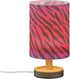 ALAZA Bedside Table Lamp for Bedroom Purple Animal Print Nightstand LED Light Lamps with USB Port Linen Fabric Shade