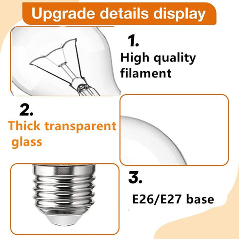 RESISPA 200W Bulbs,A21 Bulb Dimmable E26 Bulbs,A19 Bulb,2700K (2) Incandescent Light Medium Base Light Incandescent